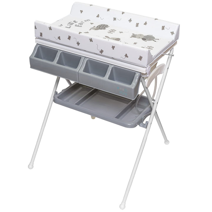 ib style® KOA 2-in-1 Wickeltisch mit Badewanne | mobile Wickelkombination | Klappbar | Grosse Wickel