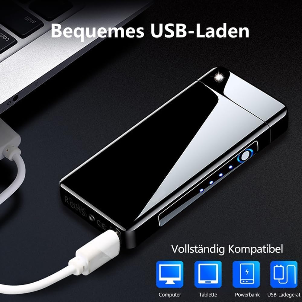 GADATOP Arc Plasma Flamme Feuerzeug USB wiederaufladbares, winddichtes elektrisches Feuerzeug für Ke