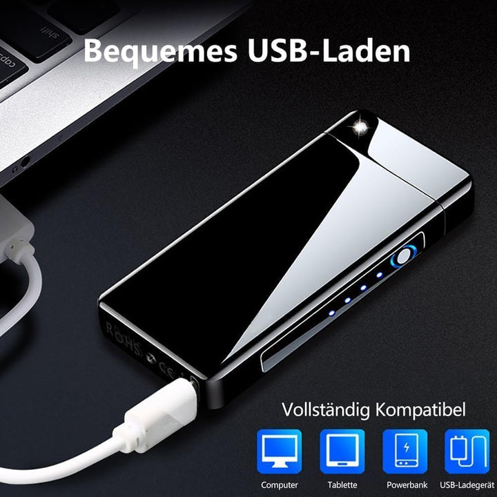 GADATOP Arc Plasma Flamme Feuerzeug USB wiederaufladbares, winddichtes elektrisches Feuerzeug für Ke