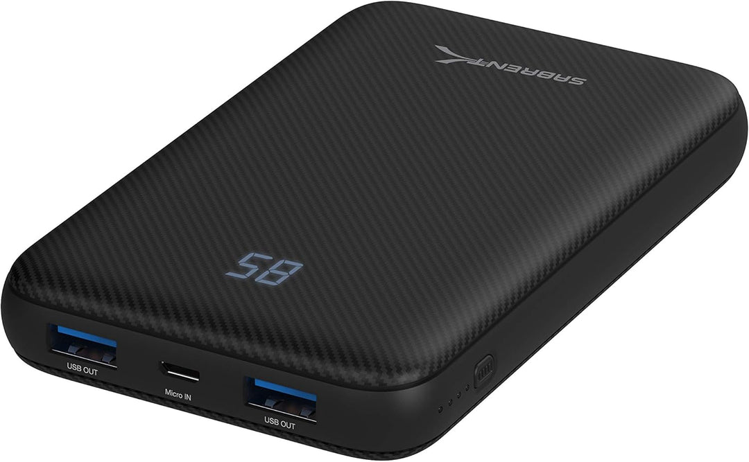 SABRENT Power Bank 10000 mAh, USB C PD externer Akku Power Ladegerät, tragbare, mit Schnellladefunkt