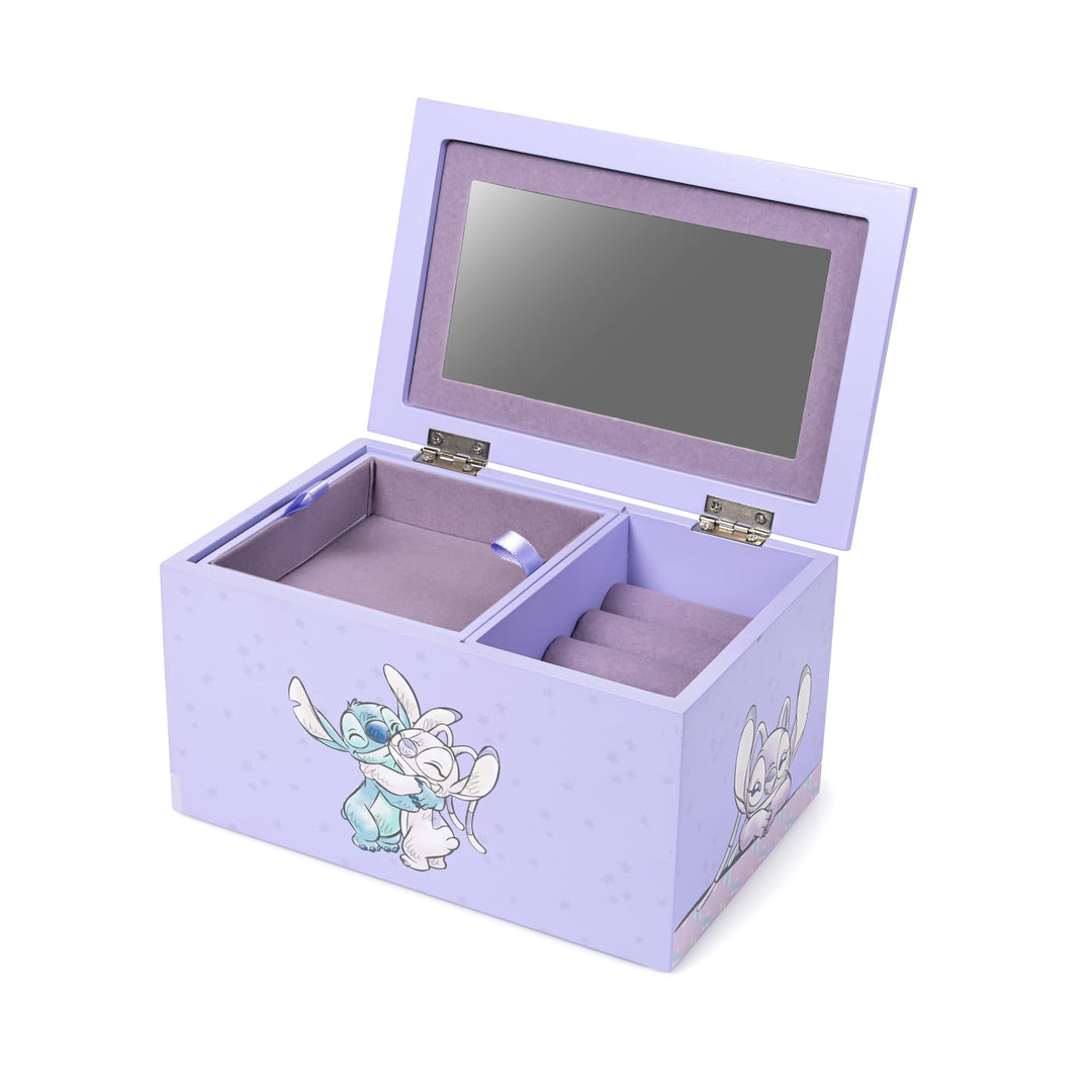 Disney Stitch &amp; Angel Schmuckkästchen, Herzform, Violett