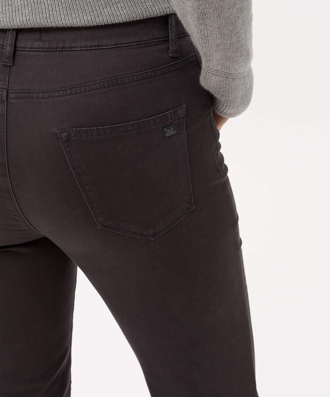 BRAX Damen Style Carola Five-Pocket wertigem Baumwollsatin Hose, Grey 1, 29W / 32L