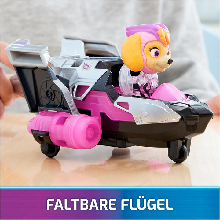 PAW Patrol: Der Mighty Kinofilm, Superhelden-Basis-Fahrzeug von Skye mit Welpenfigur, Flugzeug mit L