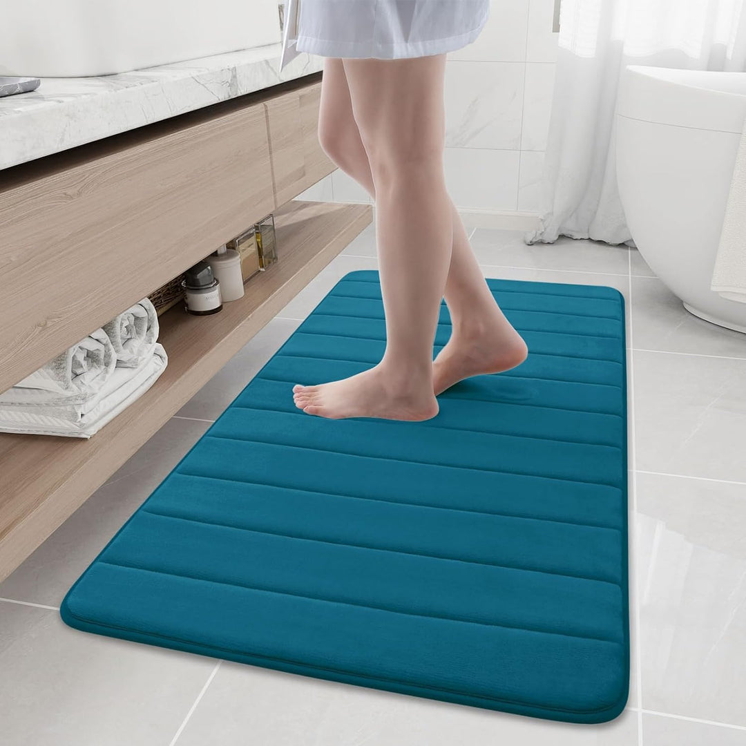 Homaxy Memory Foam Badezimmer Badteppich Saugfähige Rutschfester Badvorleger Waschbar Badematte - 61