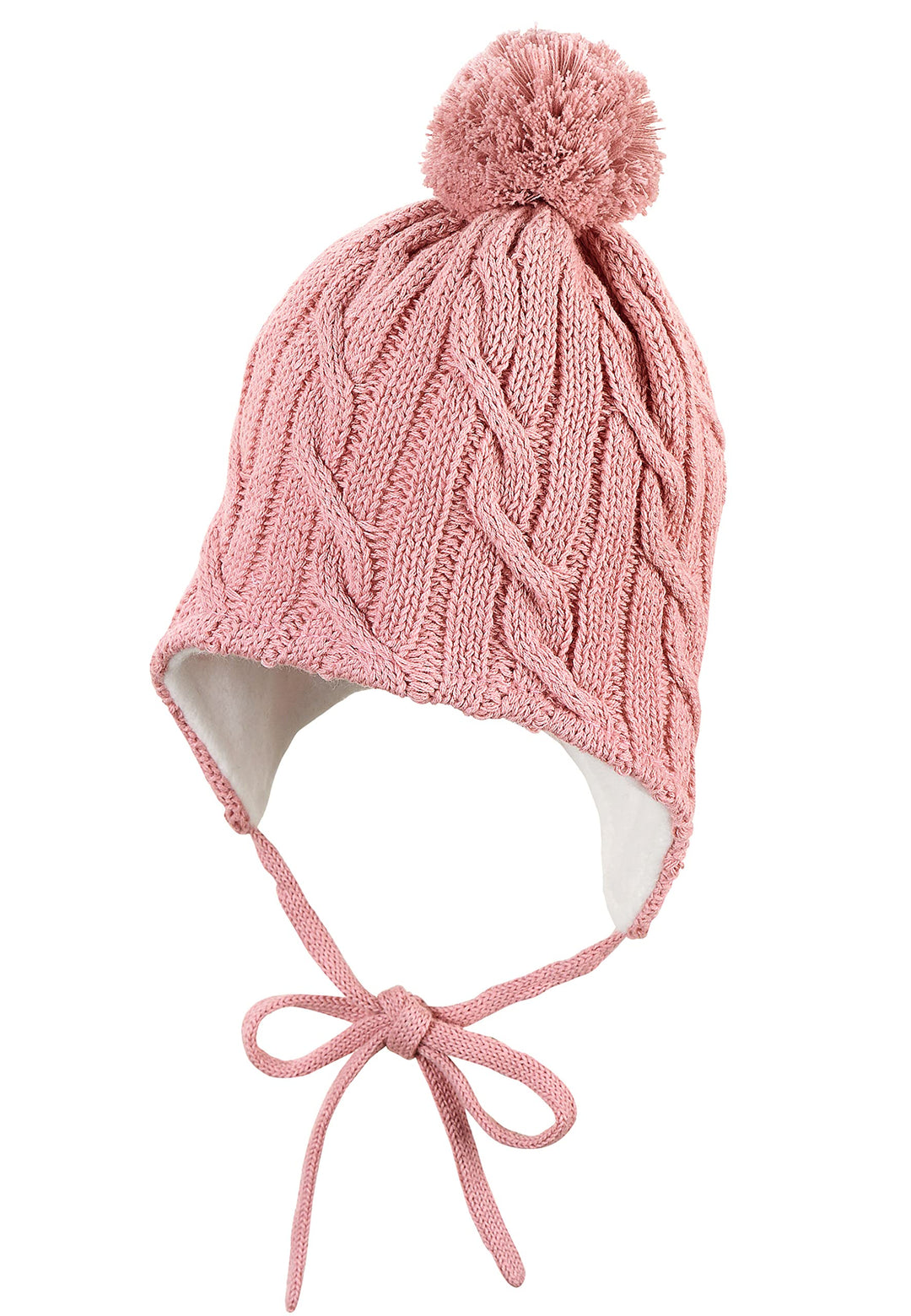 Sterntaler Mütze mit Bommel, Strickmütze mit Bommel Rosa 39, Rosa 39