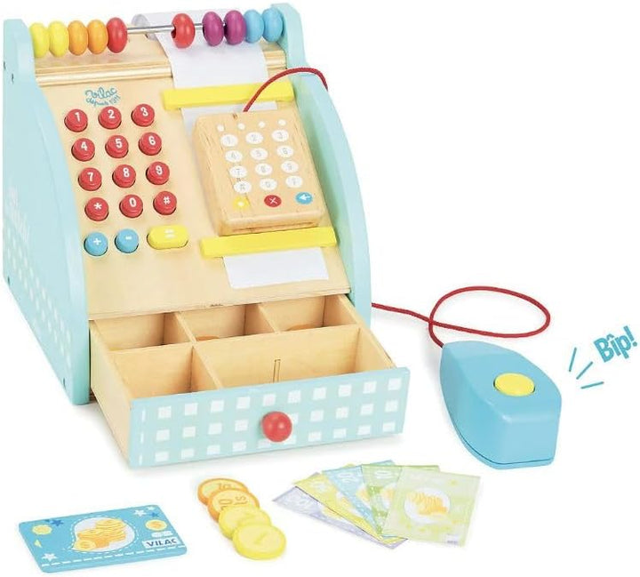 Vilac vilac8102 Cash Registe, 16 x 16,5 cm Pretend Play Registrierkasse, Pretend Play Registrierkass