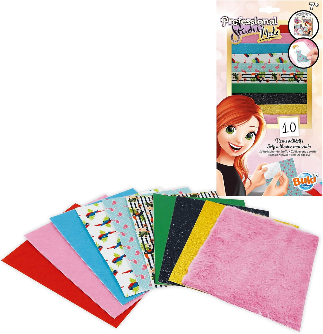 BUKI France 5413 - Professional Studio Mode - Selbstklebende Stoffe Packung mit 6 Stück Nachfüllung