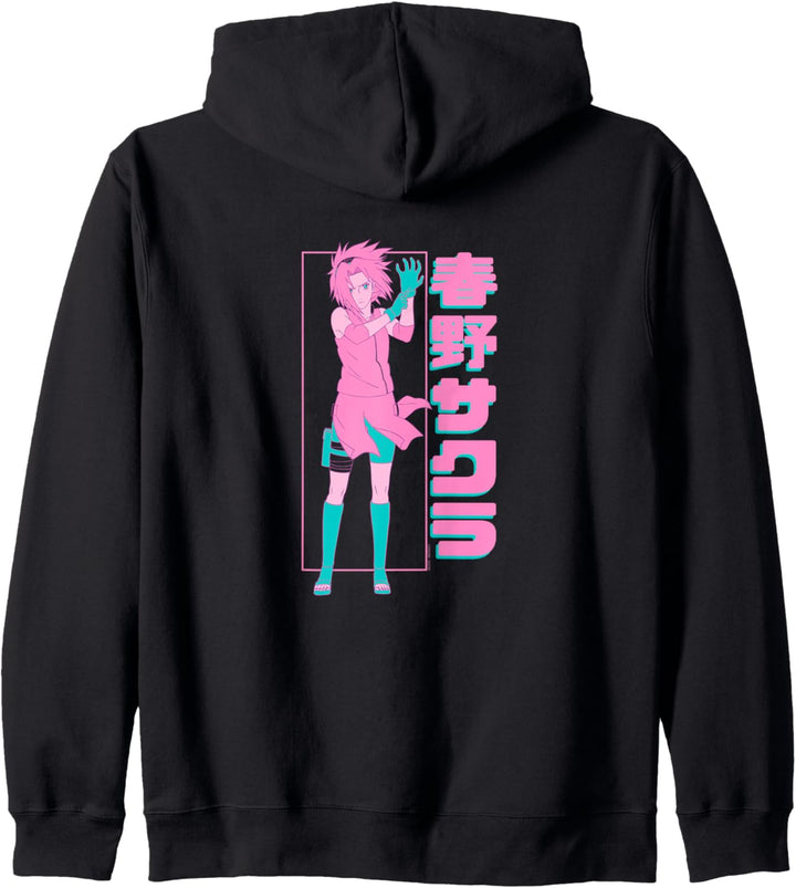 Naruto Shippuden Pink und Blaugrün Sakura Kapuzenjacke