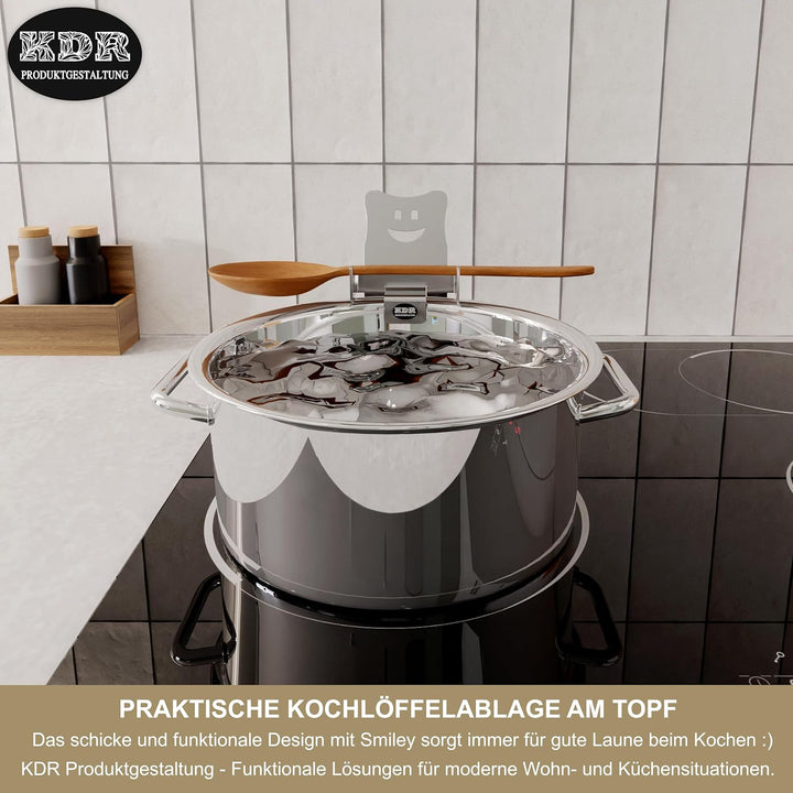 KDR Produktgestaltung Topfdeckelhalter praktischer und platzsparender Küchenhelfer Deckelhalter Topf