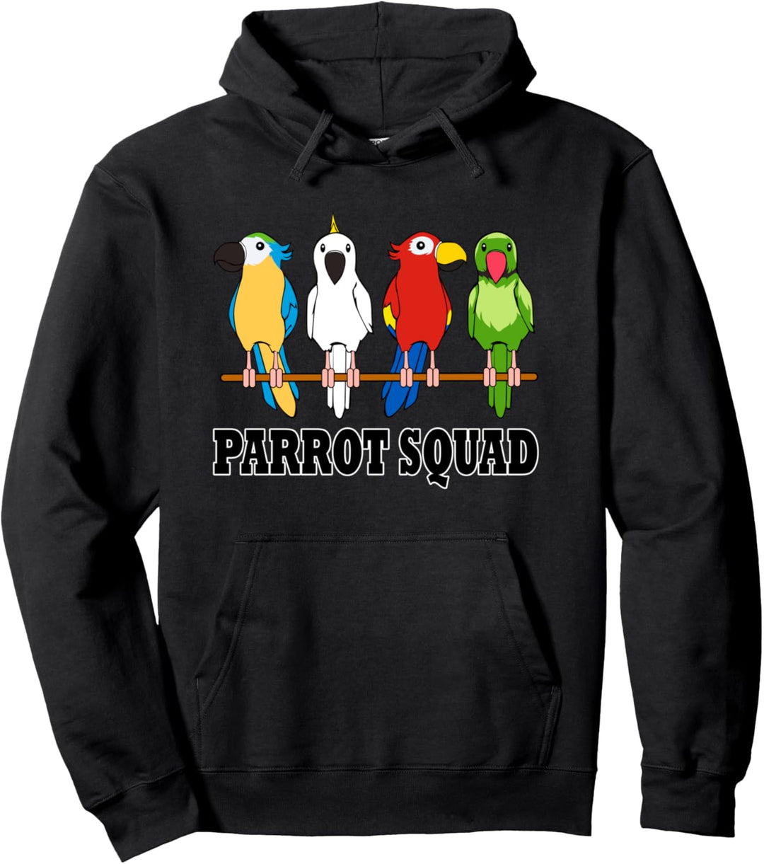 Witziges Papageien Team Squad Vogel Pullover Hoodie