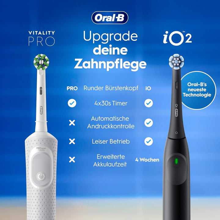 Oral-B Vitality Pro Elektrische Zahnbürste/Electric Toothbrush, Doppelpack mit 2 Aufsteckbürsten, 3