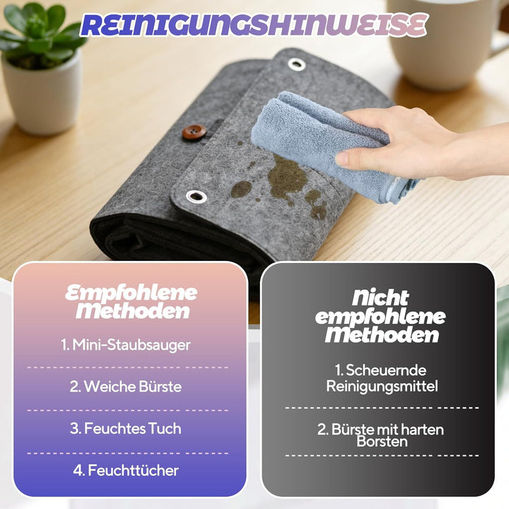 Hängeorganizer 2er Set - 80 * 32CM Wandorganizer Hängend Filz Faltbare, 5 Fächer, 3 Haken Grosse Kap