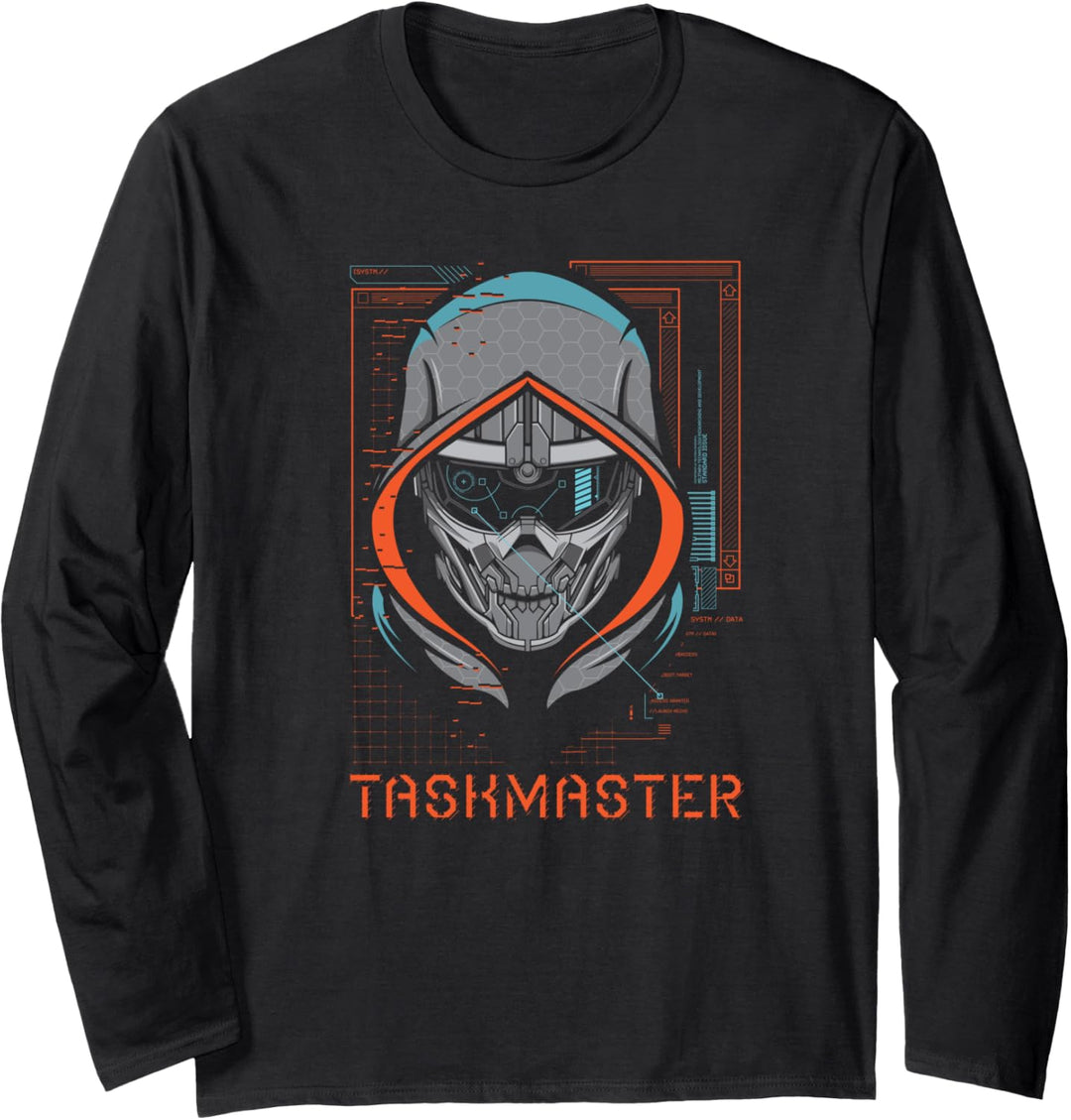 Marvel Black Widow Taskmaster Tech Details Langarmshirt