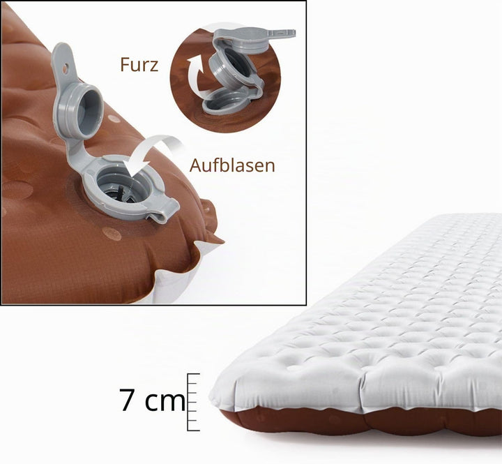Naturehike Camping-Matratze,Betriebstemperatur≥-5℃,R3.2,Dicke 8cm, für Erwachsene, zusammenklappbar,