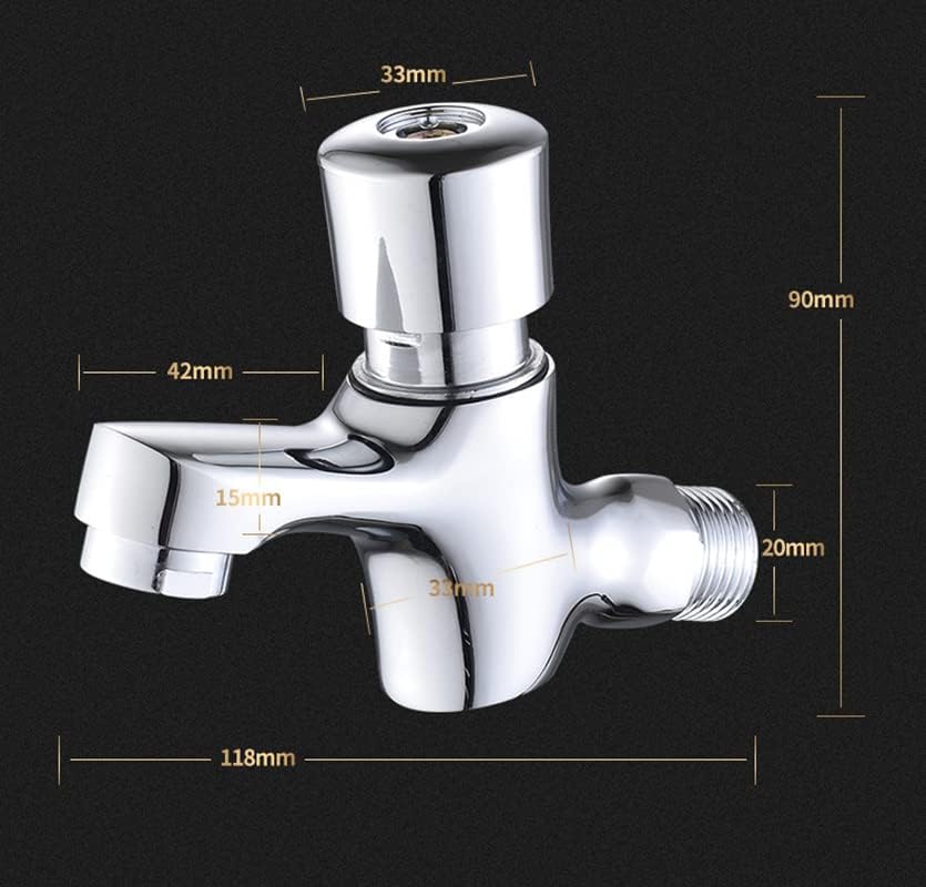 Wandmontage, ein Loch, automatisches Schliessen, Wassersparer, kalter Wasserhahn, Kupfer, öffentlich
