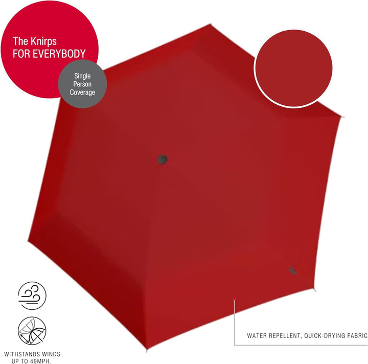 Knirps Taschenschirm AS.050 Slim Small Manual - Der flachste Superleicht - Klein und kompakt - 25 cm