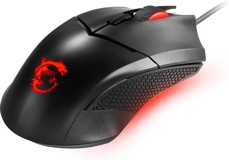 MSI Clutch GM08 Optische Gaming-Maus, 4200 DPI, kabelgebunden, mit roter LED