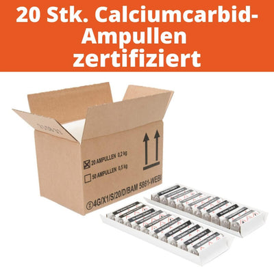 20 Stk Calcium-Carbid Ampullen CA 7 - CM Ampullen für CM Messgeräte