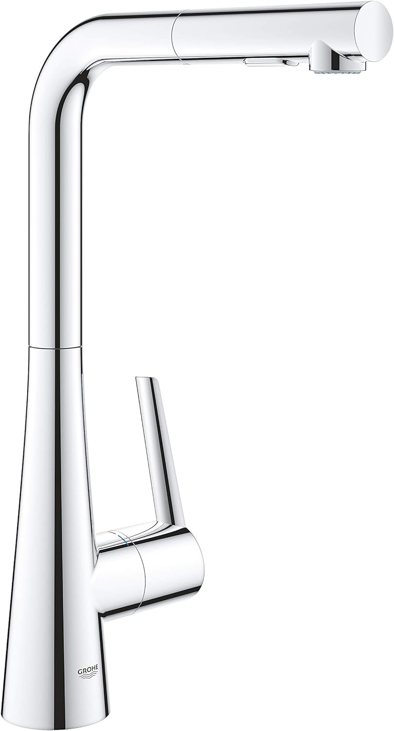 GROHE Zedra | Einhand-Spültischbatterie, DN 15 | Chrom | 32553002 Spültischarmatur mit Herausziehbar