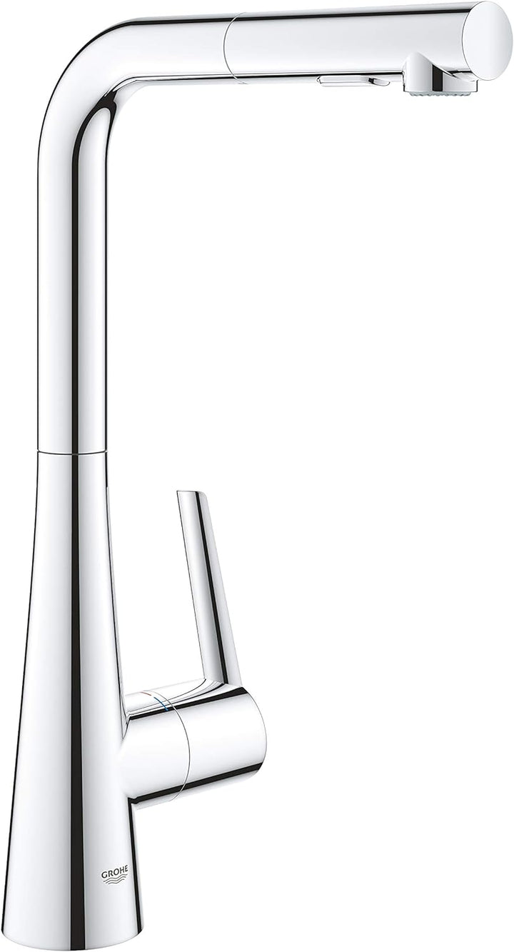 GROHE Zedra | Einhand-Spültischbatterie, DN 15 | Chrom | 32553002 Spültischarmatur mit Herausziehbar