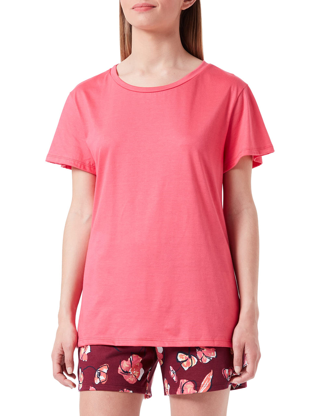 Schiesser Damen Schlafanzug Kurz Pyjamaset 38 Pflaume, 38 Pflaume