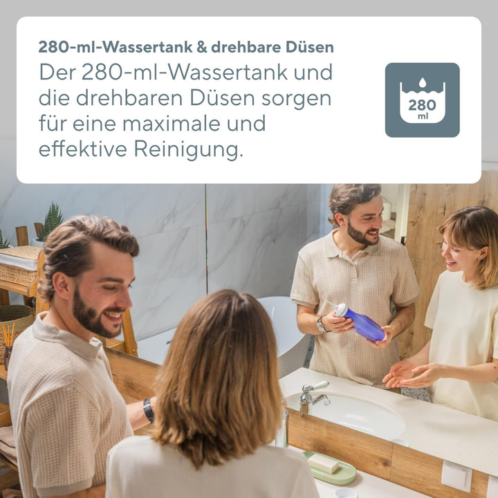 B.Well Swiss tragbare und kabellose Munddusche TH-917, 4 Betriebsmodi inkl. individuellem Modus, 280