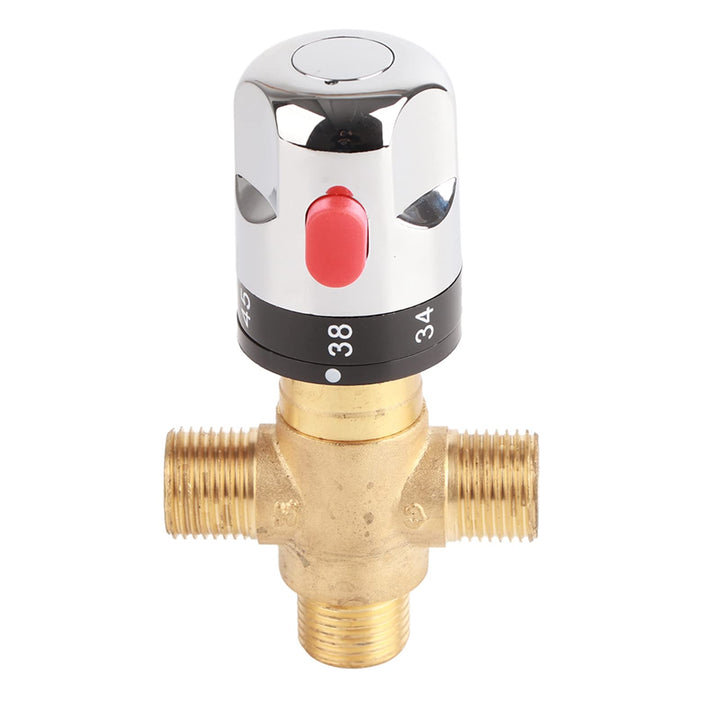 FTVOGUE Messing Thermostat Mischventil Rohr Becken Wassertemperatur Thermostat Steuerwerkzeug für Kü