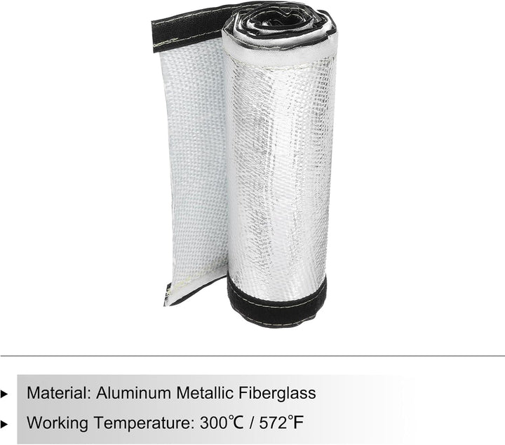 QUARKZMAN 1.5mm Dicke Aluminiumfolie Hitzeschutzschlauch 60mm Innendurchmesser Hitzeschutz Aluminium