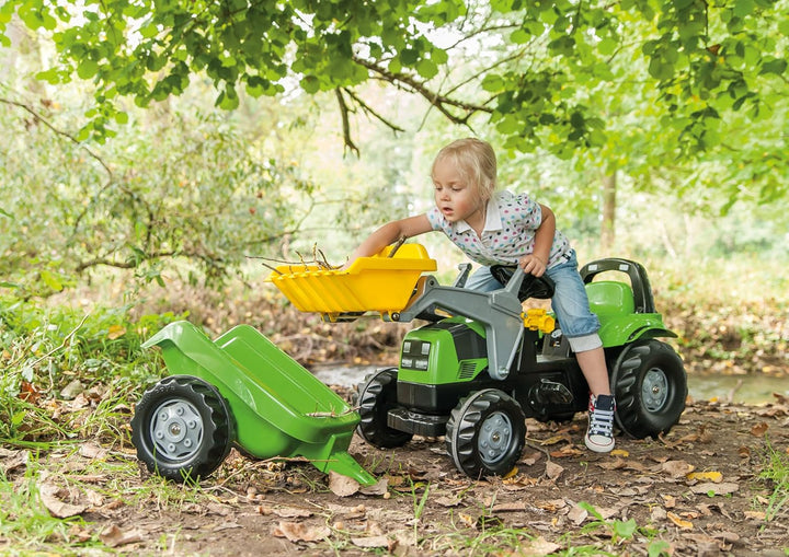 Rolly Toys rollyKid Deutz-Fahr 5115 G TB Trettraktor mit Anhänger (für Kinder von 2,5 bis 5 Jahren,