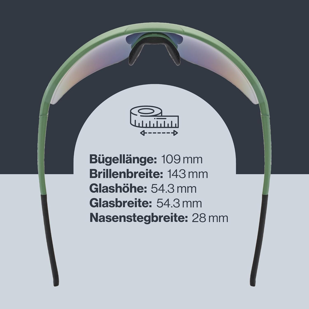 uvex Unisex Sportstyle 227 Sportbrille (1er Pack) Einheitsgrösse olive mat/mirror red, Einheitsgröss