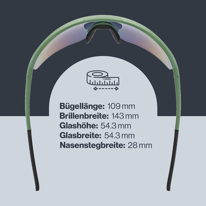 uvex Unisex Sportstyle 227 Sportbrille (1er Pack) Einheitsgrösse olive mat/mirror red, Einheitsgröss
