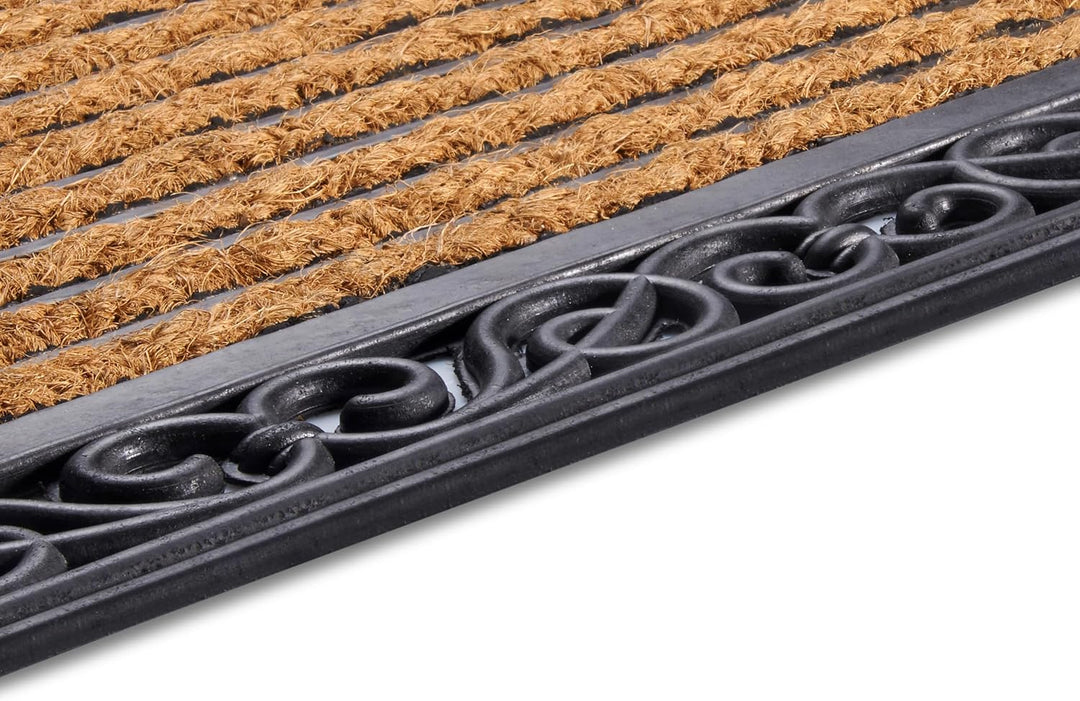 Hanse Home Fussmatte Kokos und Gummi für Innen und Aussen - Outdoor Schmutzfangmatte Natur, Kokosmat