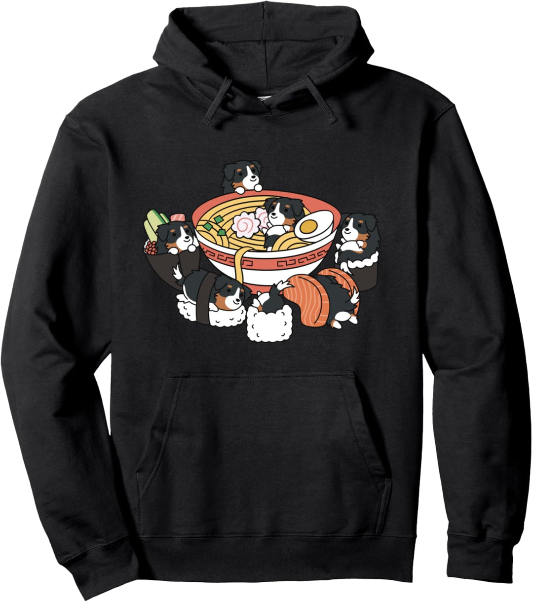 Ramen Sushi Berner Sennenhund Hund Pullover Hoodie