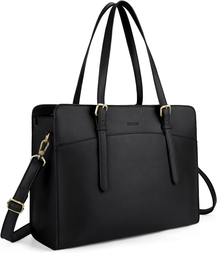 ECOSUSI Laptop Handtasche Damen Laptoptasche 15,6 Zoll Schultertaschen Shopper Damen Gross Aktentasc