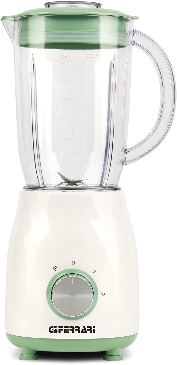 G3 Ferrari G20169 Standmixer, 350 W, 1,2 l, 4 Edelstahlklingen, 2 Geschwindigkeitsstufen + Pulse 15