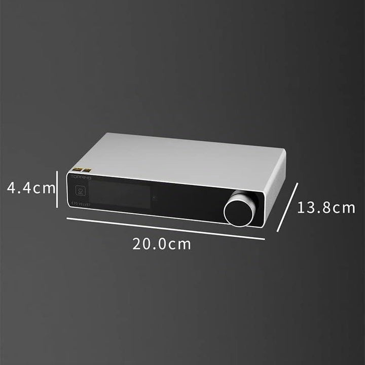 Topping E70 Velvet AK4499EX Decoder XU316 DSD512 PCM768kHz Bluetooth 5.1 LDAC 24Bit/96kHz mit Fernbe