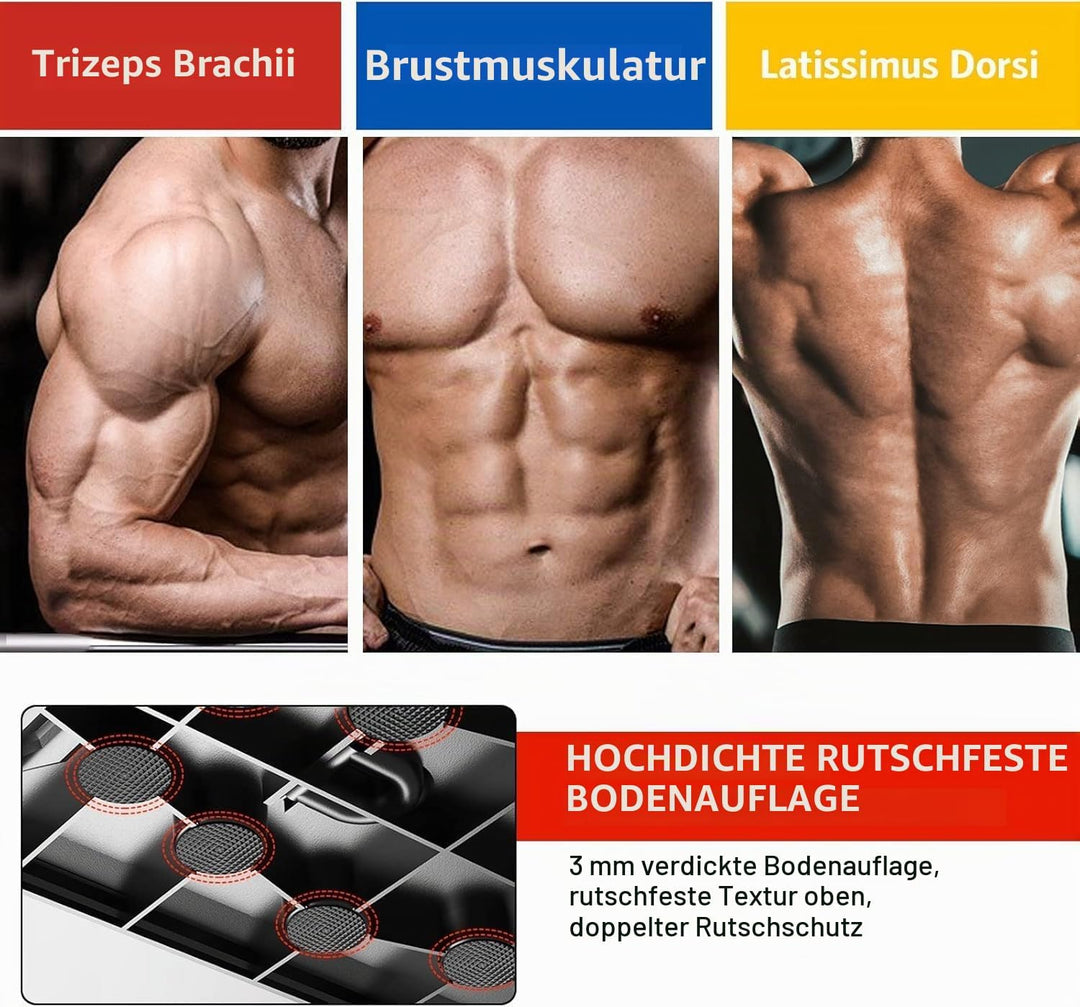 Push-Up Liegestütz-Brett,Liegestütze Brett Faltbares Multifunktions,Liegestützplatte mit Griff für G