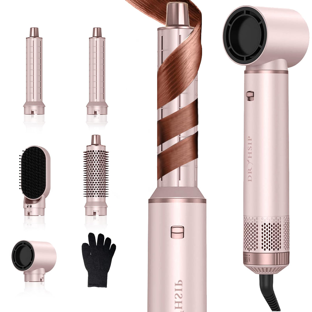 Dryhsip Warmluftbürste, 5 In 1 Hair Styler Für Reisen, Alltag, Geschenke, Heissluftbürste, Stylingbü