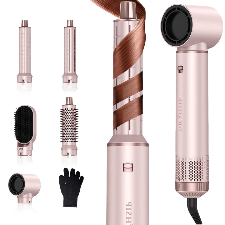 Dryhsip Warmluftbürste, 5 In 1 Hair Styler Für Reisen, Alltag, Geschenke, Heissluftbürste, Stylingbü
