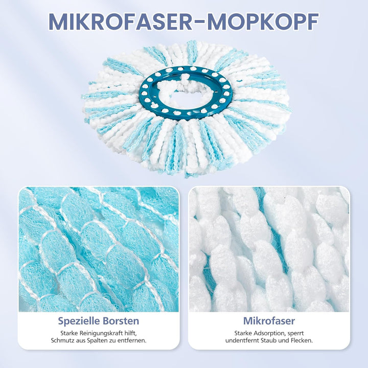 6 Stück Bodenwischer für Leifheit Clean Twist Disc Mop | für Leifheit Clean Twist Disc Mop Ergo, Wis