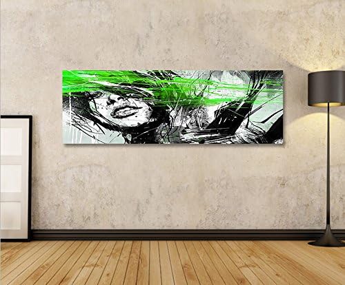 islandburner Bild Bilder auf Leinwand Street Art Neon Panorama XXL Poster Leinwandbild Wandbild Deko