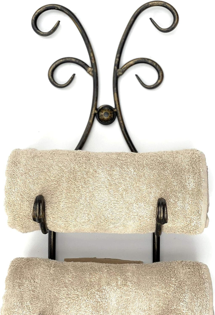 DanDiBo Handtuchhalter Schwarz Wand Bad 568 Badezimmer Handtuchregal Aufbewahrung Badetuchhalter Wan