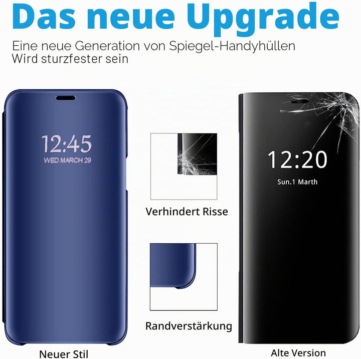 für Samsung S26 Ultra Hülle Clear View Spiegel Handyhülle für Samsung Galaxy S26 Ultra Flip Case Han