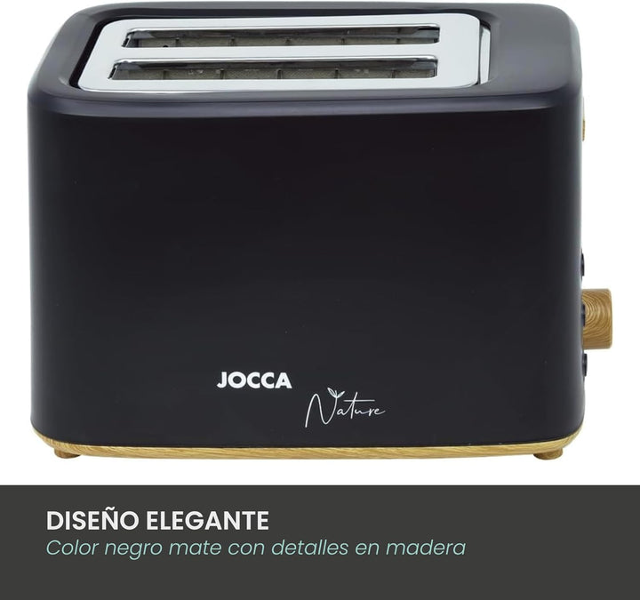 JOCCA - Toaster 2 Scheiben| 7 Toaststufen| Auftau-, Aufwärm- und Abbruchfunktion| Krümelsammler| Bre
