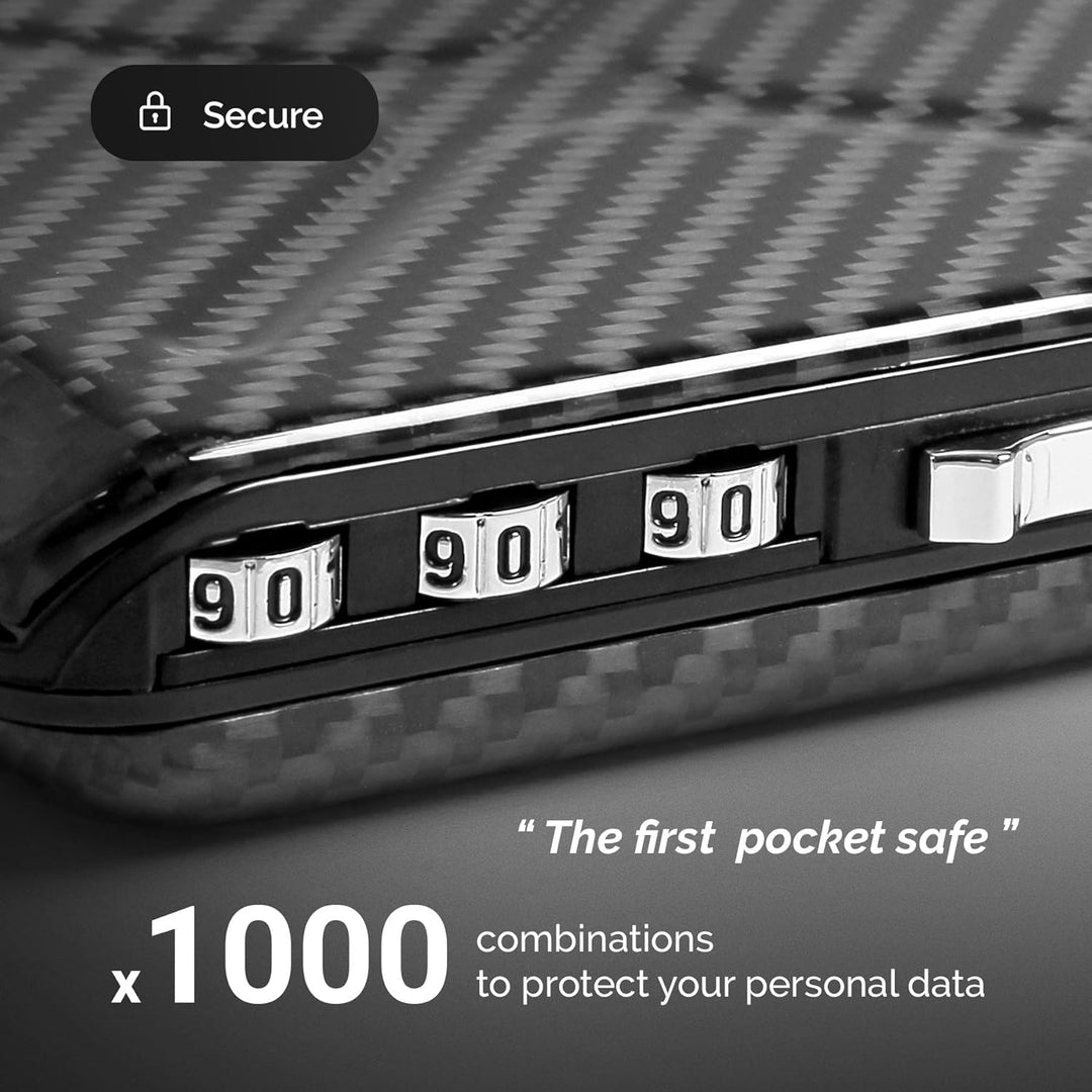 OGON Aluminium-Code-Geldbörse Code Wallet - Der Pocket Safe – Anti-RFID Kartenhalter – Kapazität für