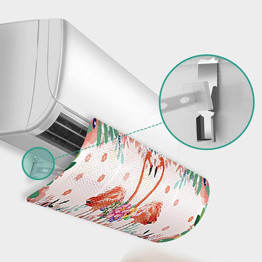Ncheli Windabweiser für Klimaanlage, Wandmontierte Windschutzscheibe,180 Grad einstellbar, für Zuhau