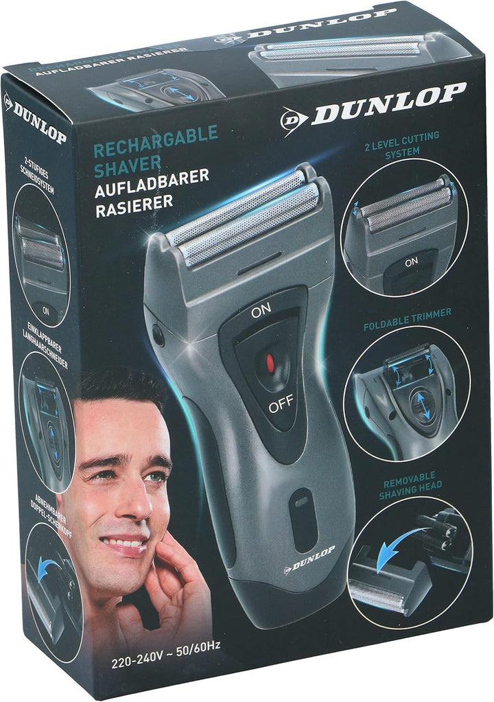Dunlop Rasierer Herren Elektrisch – Elektrorasierer 230 V PL - Multifunktional Rasierer Herren – Bar