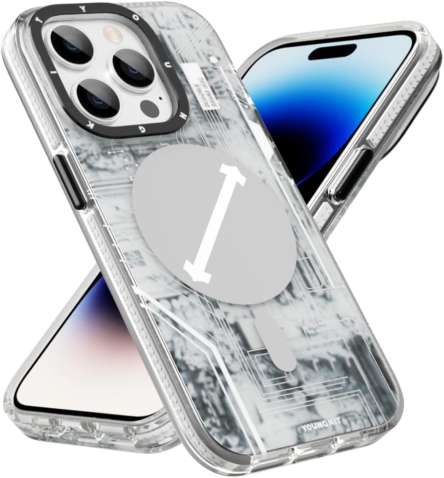YOUNGKIT für iPhone 14 Pro Max Hülle, Stossfeste Schutzhülle Magnetisches Kabelloses Laden, Leiterpl