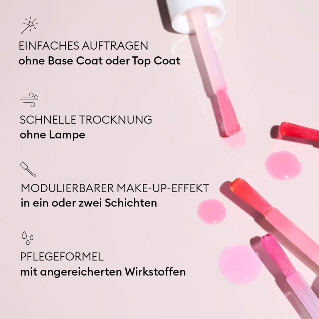 MANUCURIST Nagellack Pflege, Active Glow Blueberry (Rosa), Bio-Saft: Mandel, Heidelbeere, pflegender