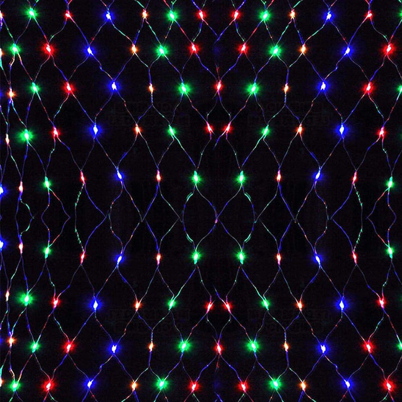 UISEBRT LED Lichternetz Lichterkette 6 x 4m Bunt Innen und Aussen Dekoration für Weihnachten Hochzei